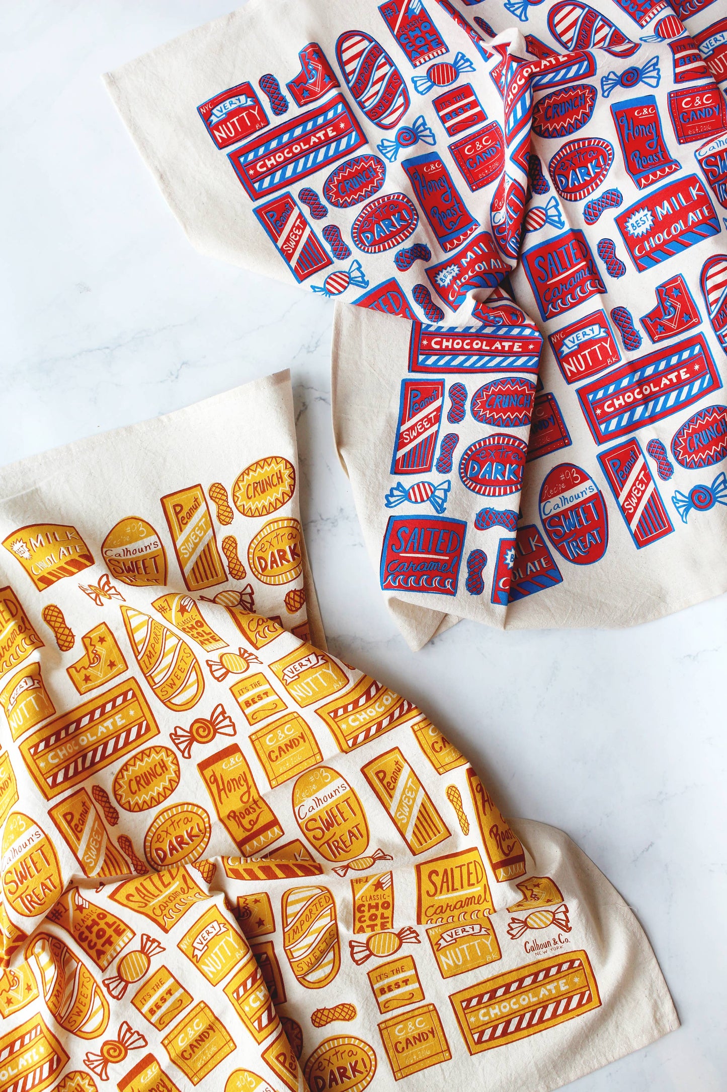 Sweet Treat Screen Printed Tea Towel