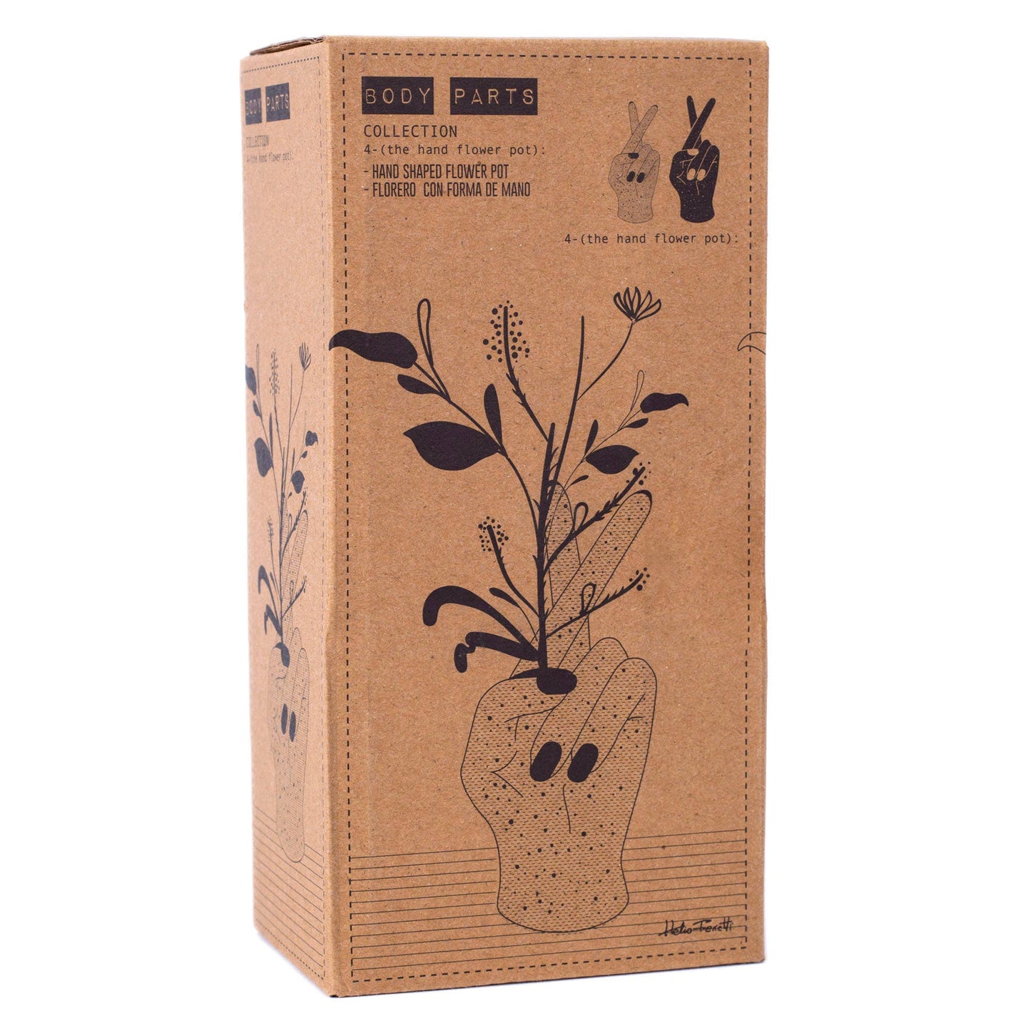 Terracotta Hand Flower Vase HF