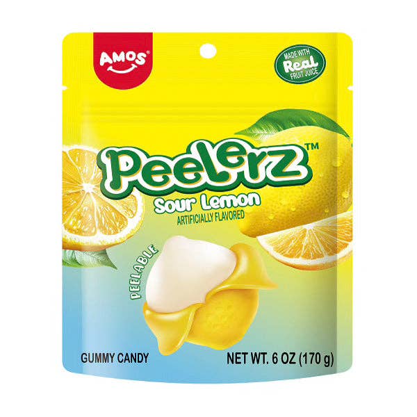 Amos 4D Peelerz Peelable Fruit Gummy Candy (6oz) Multiple Flavors