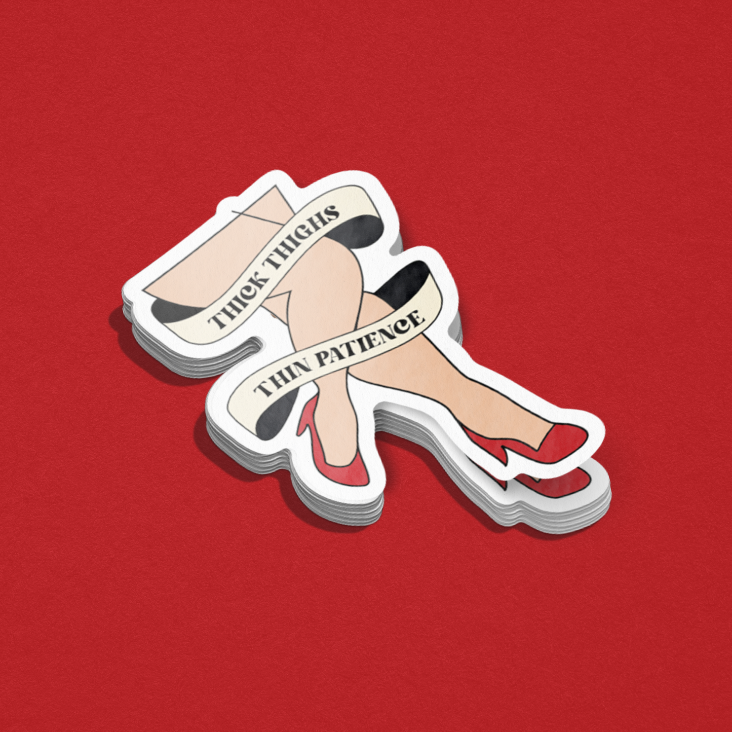 Sassy Thin Patience Sticker | Bold Inclusive Skin Tones Decal