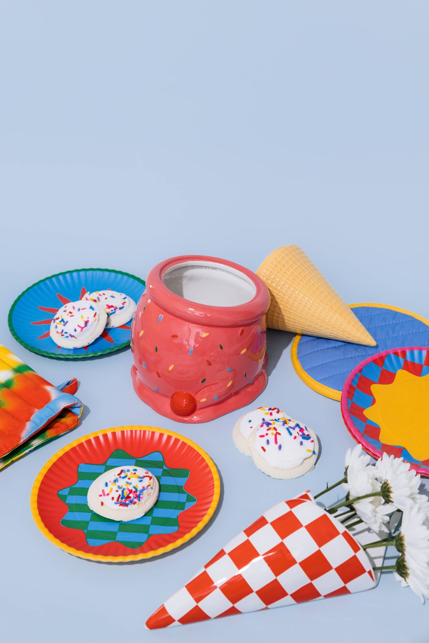 Wall Vase, Checker Bag