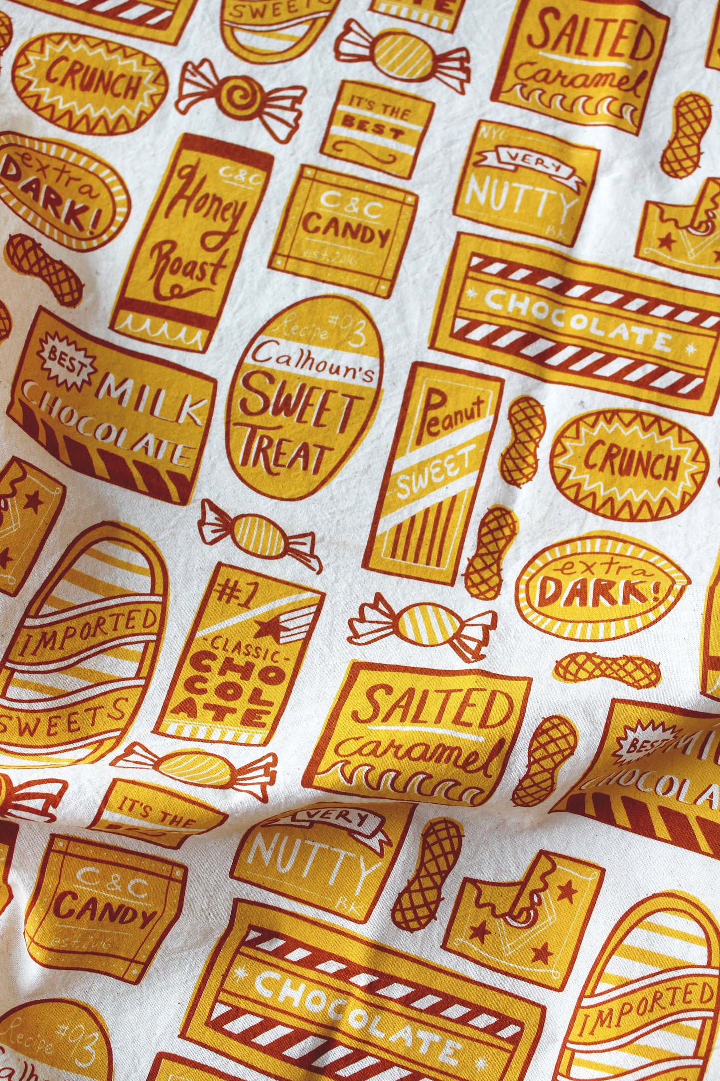 Sweet Treat Screen Printed Tea Towel