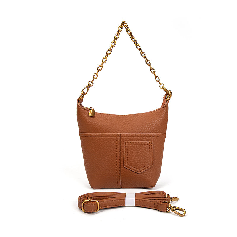Michelle Crossbody Vegan Leather Bag w/ chain