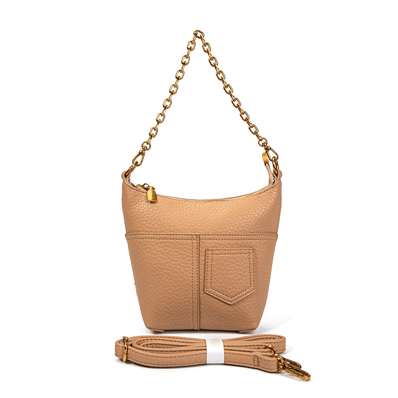 Michelle Crossbody Vegan Leather Bag w/ chain