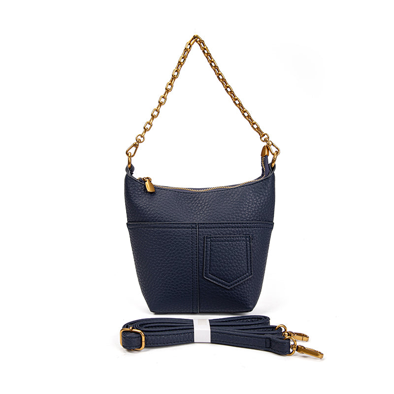Michelle Crossbody Vegan Leather Bag w/ chain