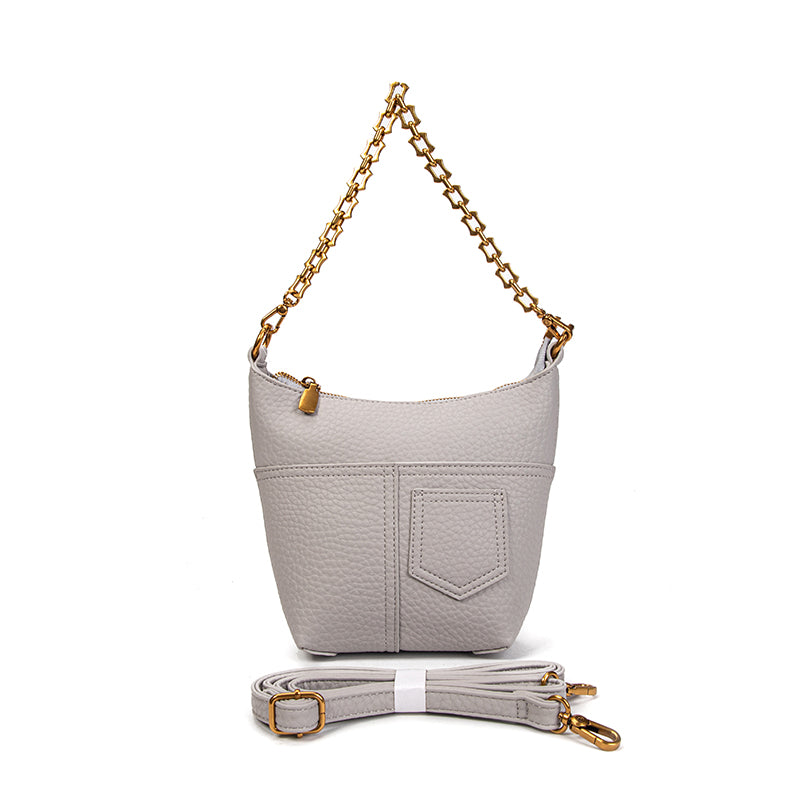 Michelle Crossbody Vegan Leather Bag w/ chain