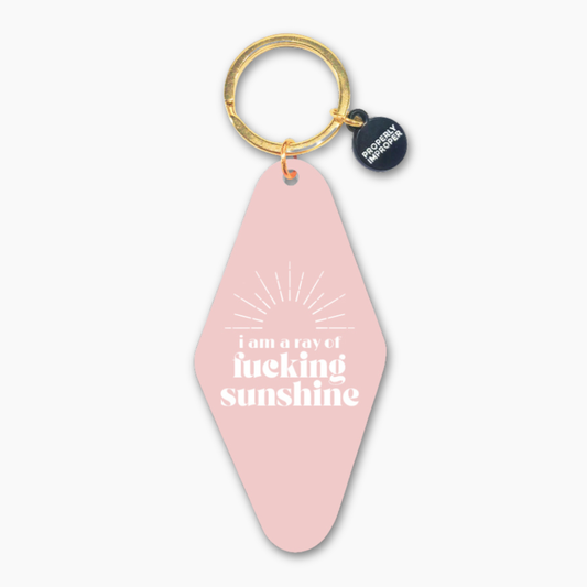 I Am A Ray Of Fucking Sunshine - Printed Keychain