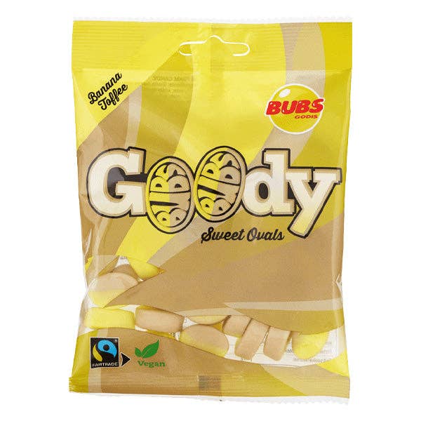 BUBS Godis: Banana Toffee Goody Ovals (3.17oz) Swedish Candy