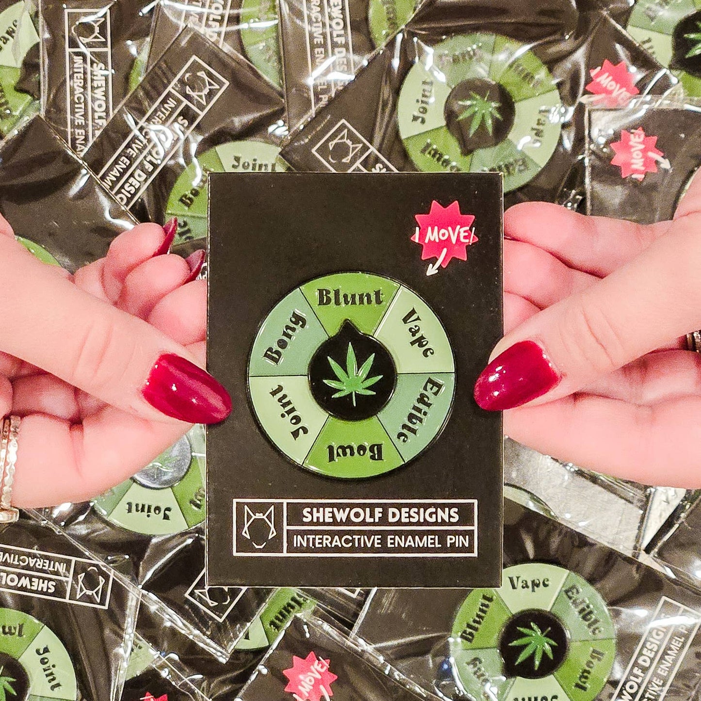 Weed Enamel Pin | 420 Accessory Interactive Spinner Pin