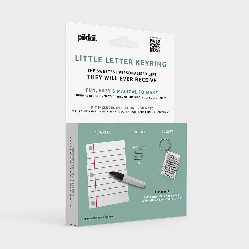 Little Letter Shrink Keyring Kit | Personalized DIY Craft