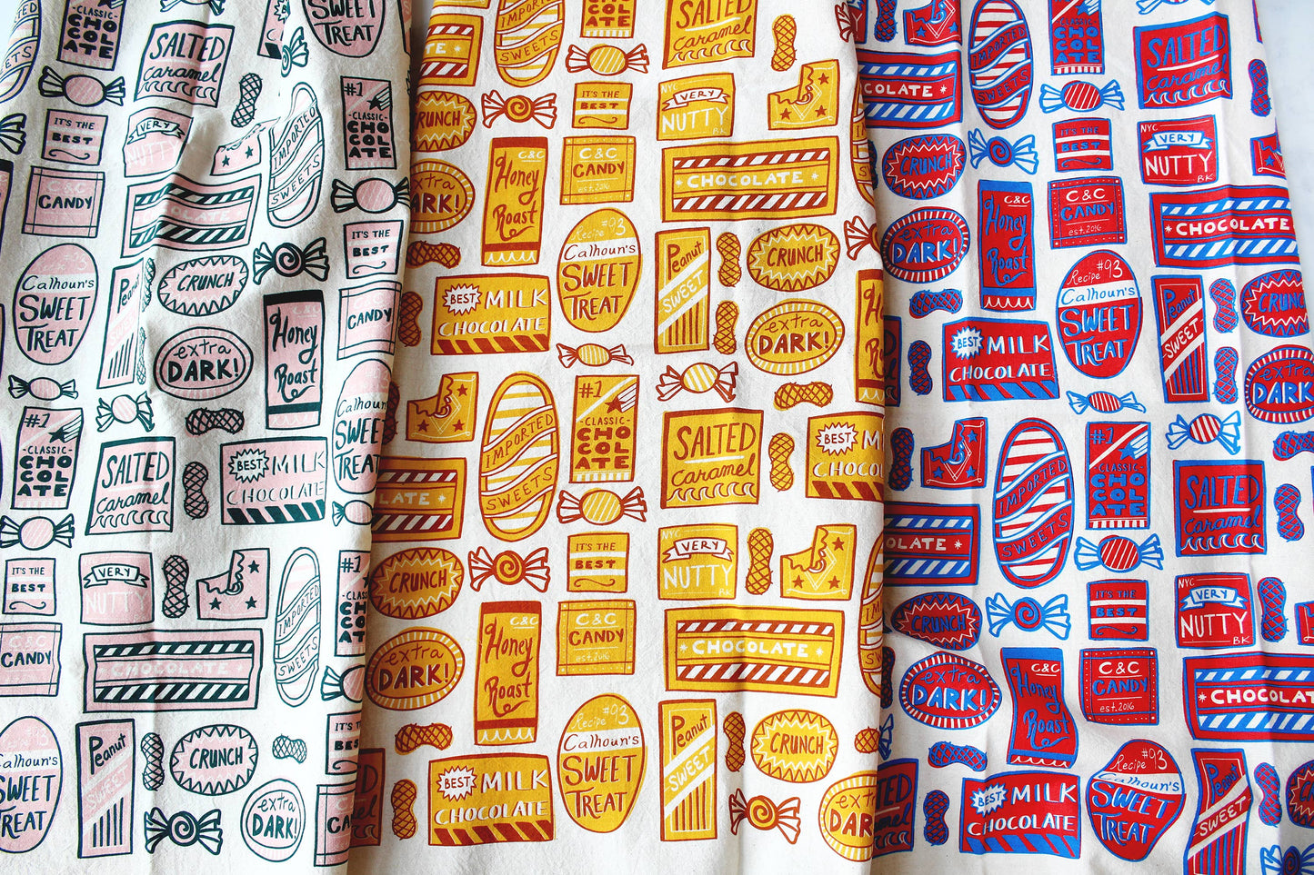 Sweet Treat Screen Printed Tea Towel