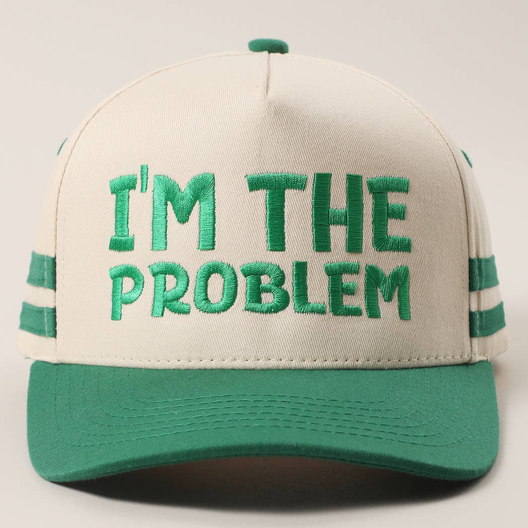 I'M THE PROBLEM Two-Tone Cotton Two Stripes Trucker Hat