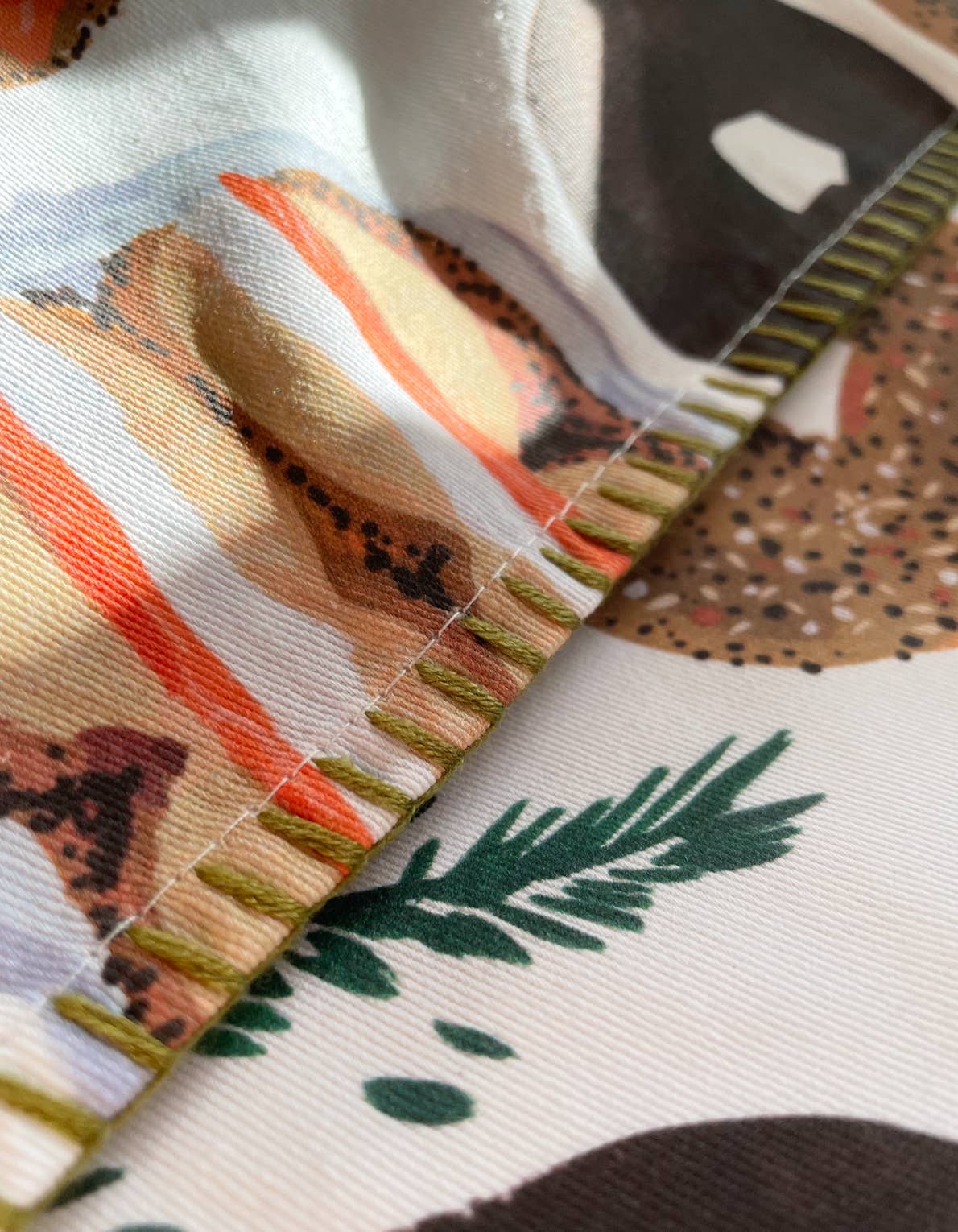 Bagel Tea Towel with Embroidered Detail