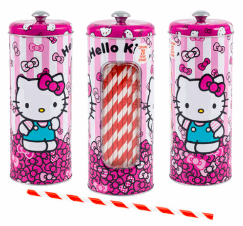 Hello Kitty Straw Holder 8.25 H"