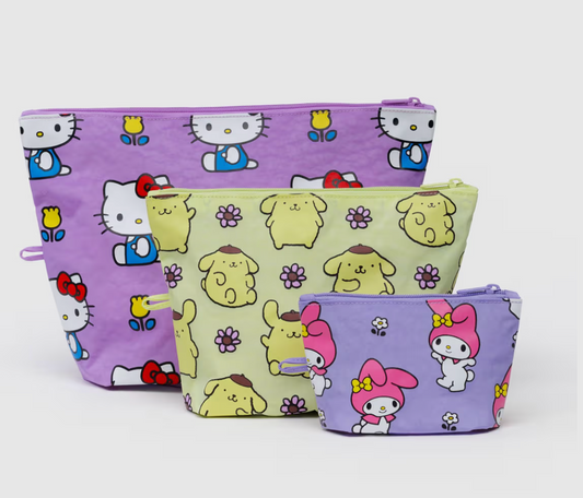 Go Pouch Set - Hello Kitty and Friends Florals