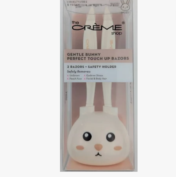 2 piece Hair Razor w/ Bunny Holder Creme