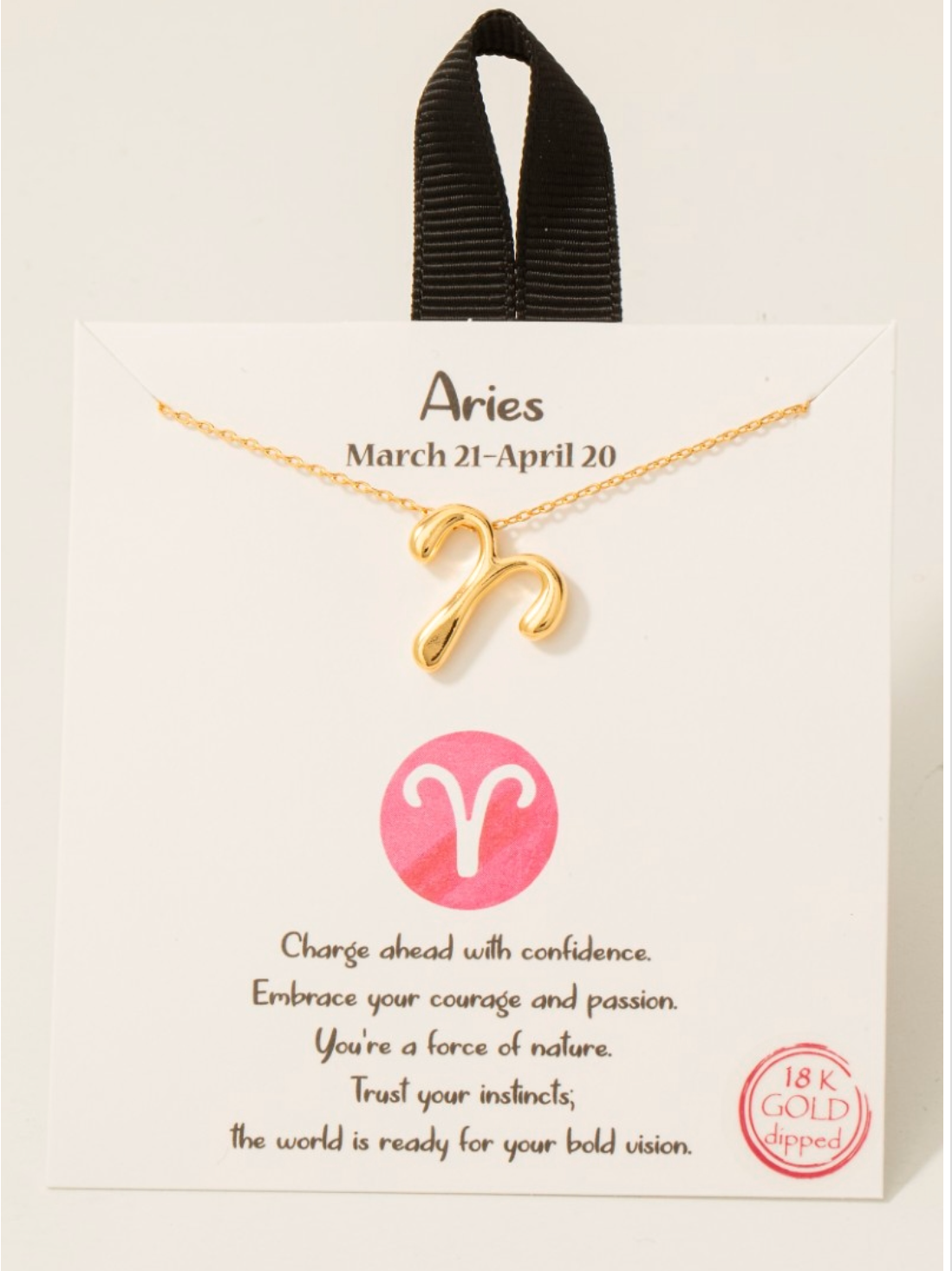 Gold Dipped Zodiac Sign Pendant Necklace