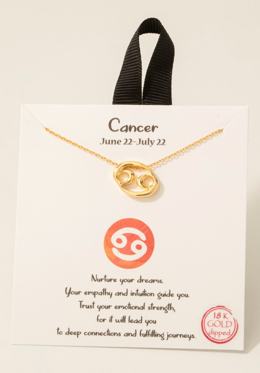 Gold Dipped Zodiac Sign Pendant Necklace