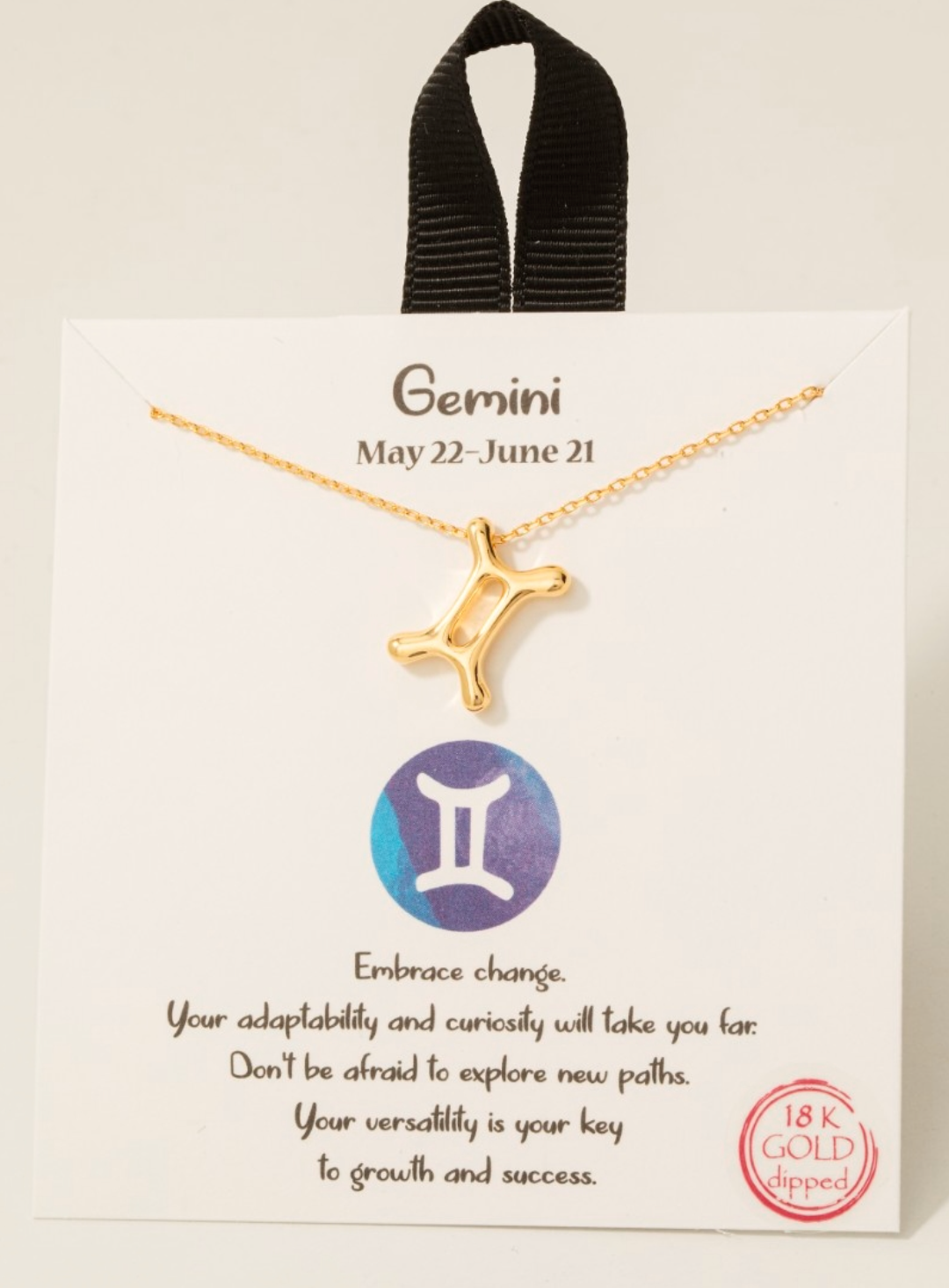 Gold Dipped Zodiac Sign Pendant Necklace