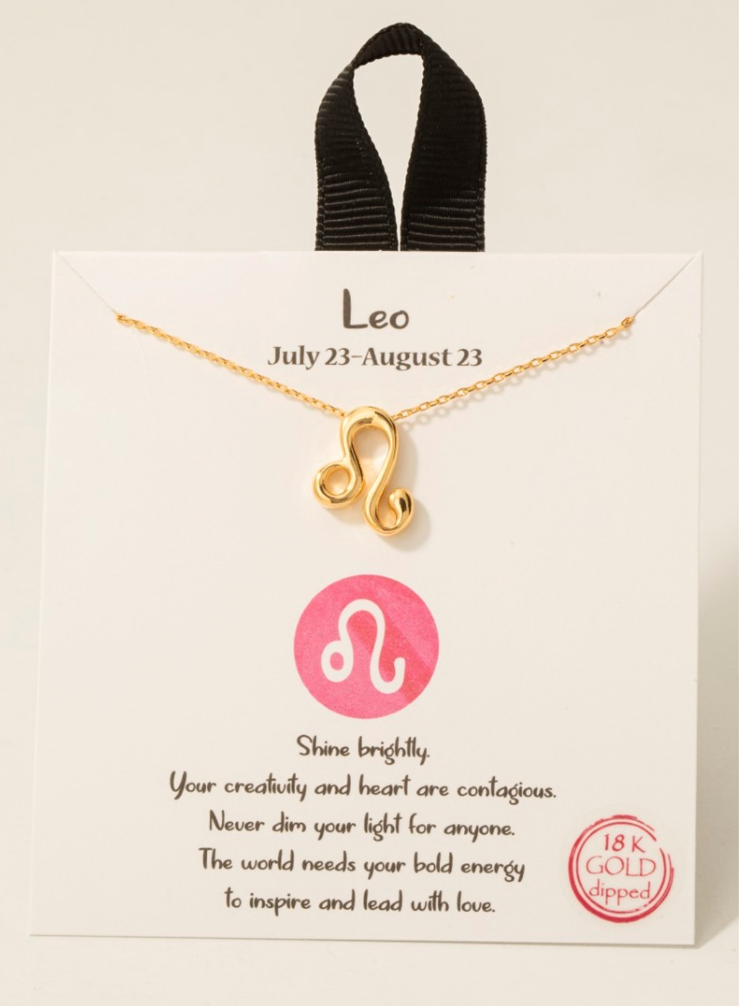 Gold Dipped Zodiac Sign Pendant Necklace
