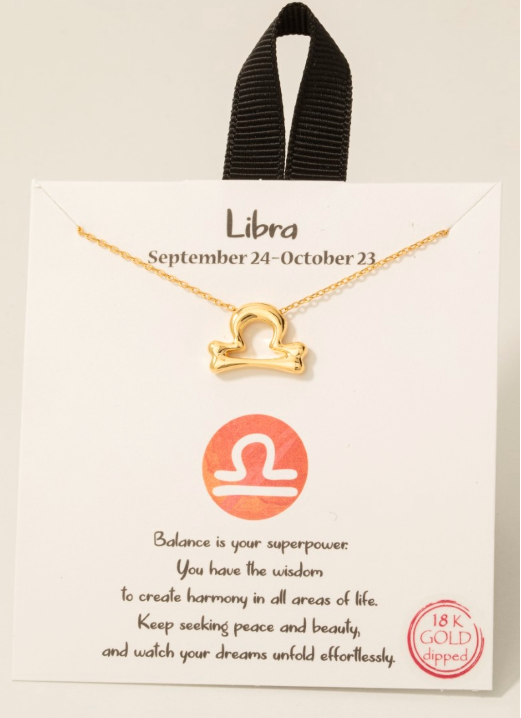 Gold Dipped Zodiac Sign Pendant Necklace