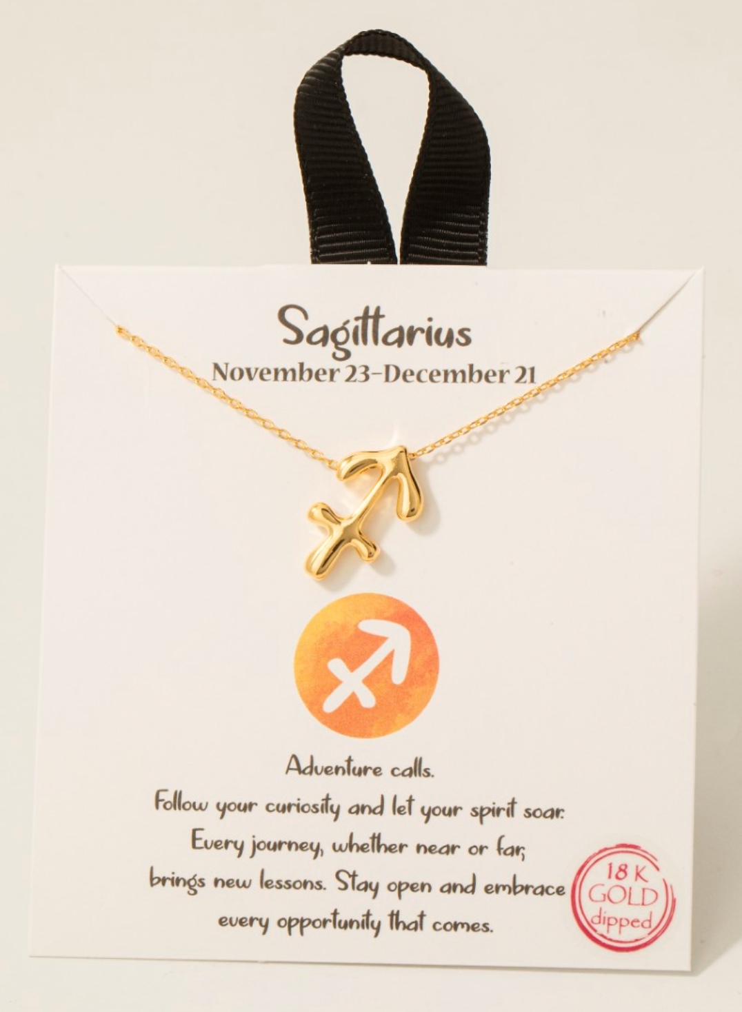 Gold Dipped Zodiac Sign Pendant Necklace