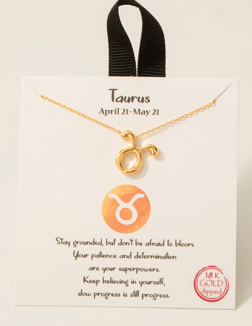 Gold Dipped Zodiac Sign Pendant Necklace