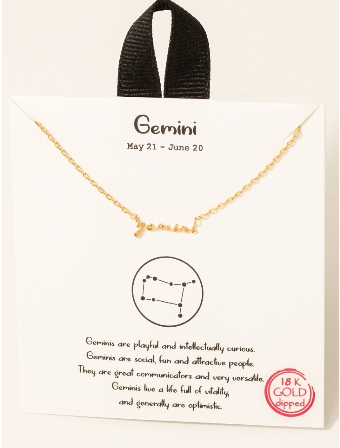 Gold Dipped Zodiac Sign Pendant Necklace