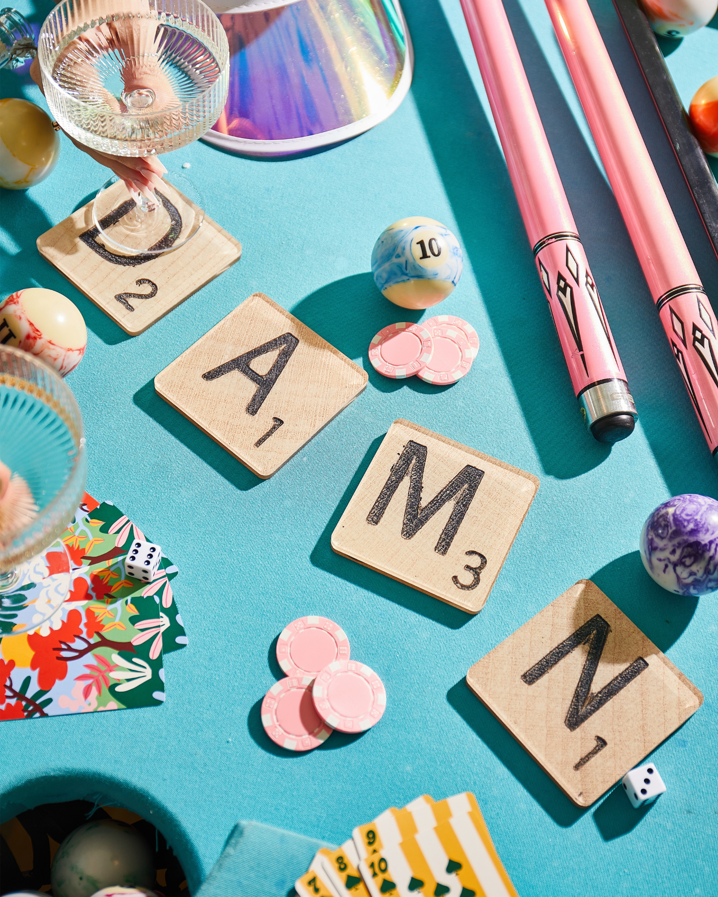 Damn Scrabble Tiles | Set of 4 Coasters