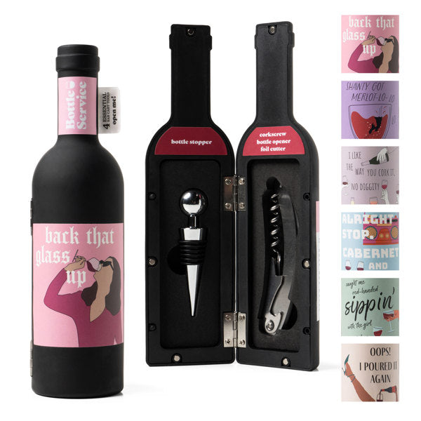 Moern Monkey Bottle Service Wine Accesorie Set