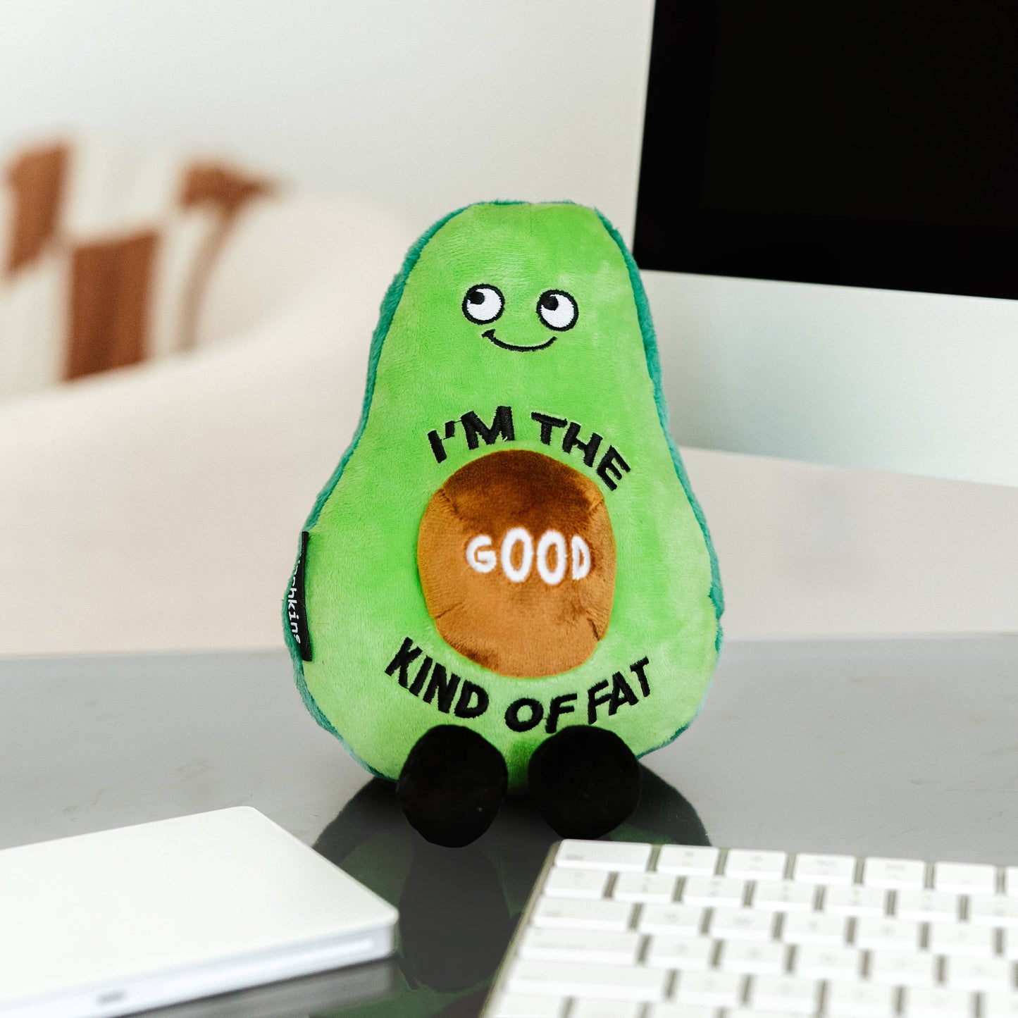 "I'M The Good Kind Of Fat" Novelty Plush Avocado Gift Toy