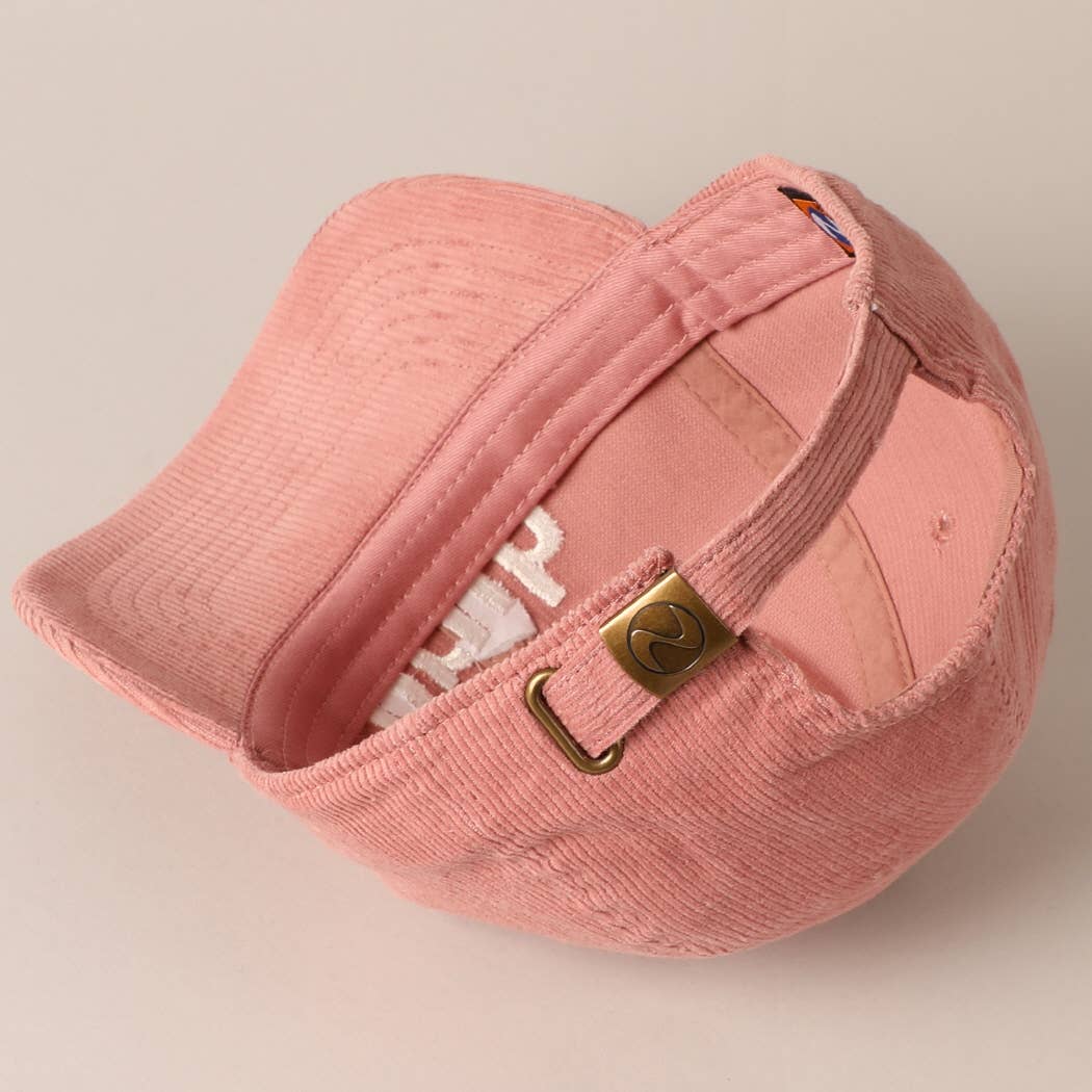 Bruh Lettering Embroidered Corduroy Cap