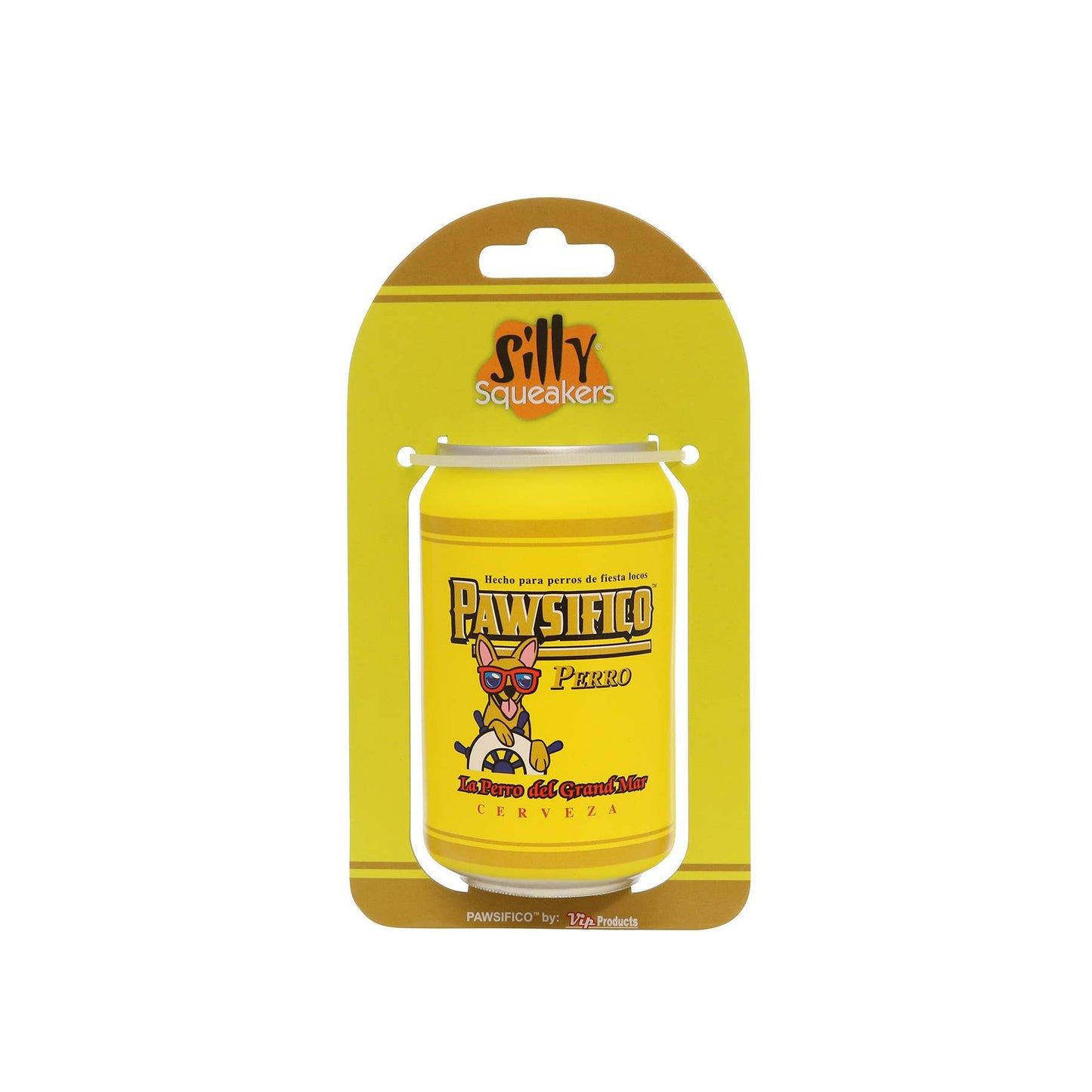 Silly Squeaker Beer Can Pawsifico Perro, Squeaky Dog Toy