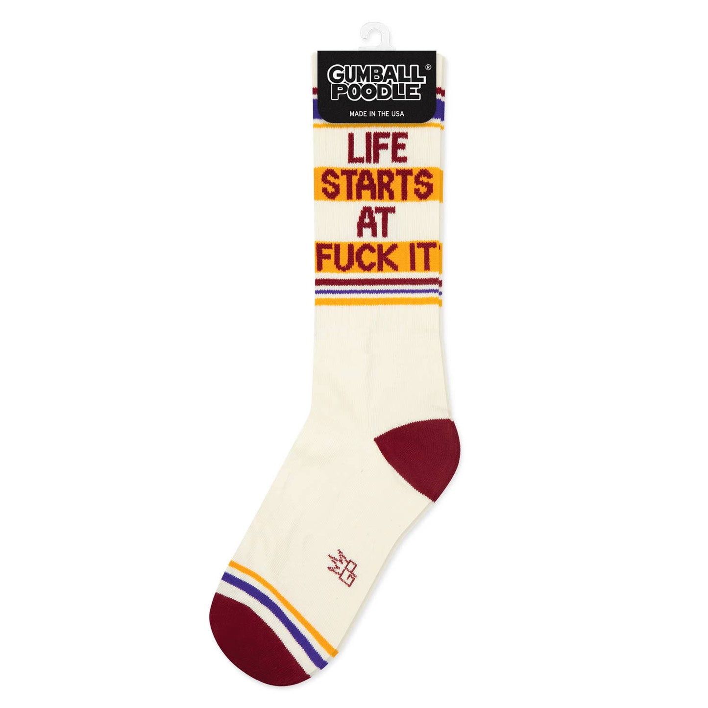 Life Starts At Fuck It Gym Crew Socks