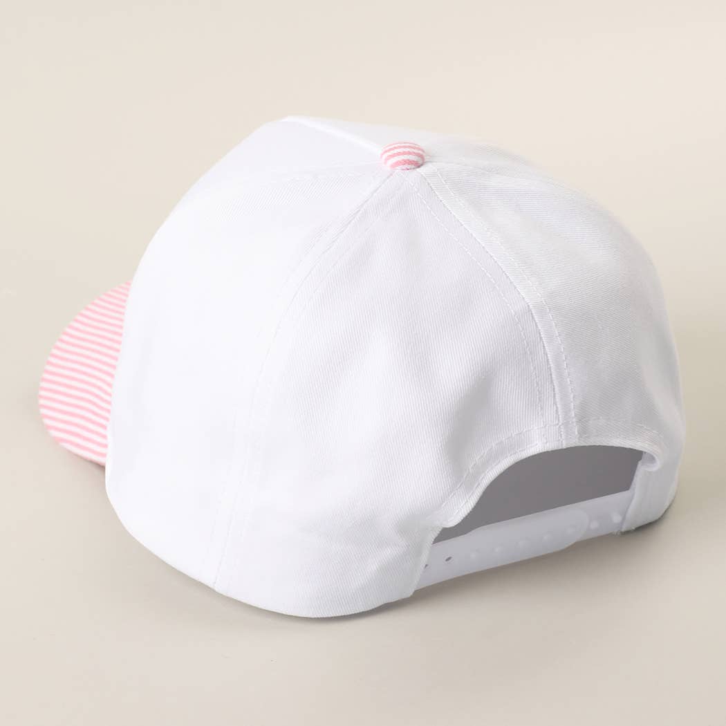 DRINK Well With OTHERS Embroidered Seersucker Brim Hat