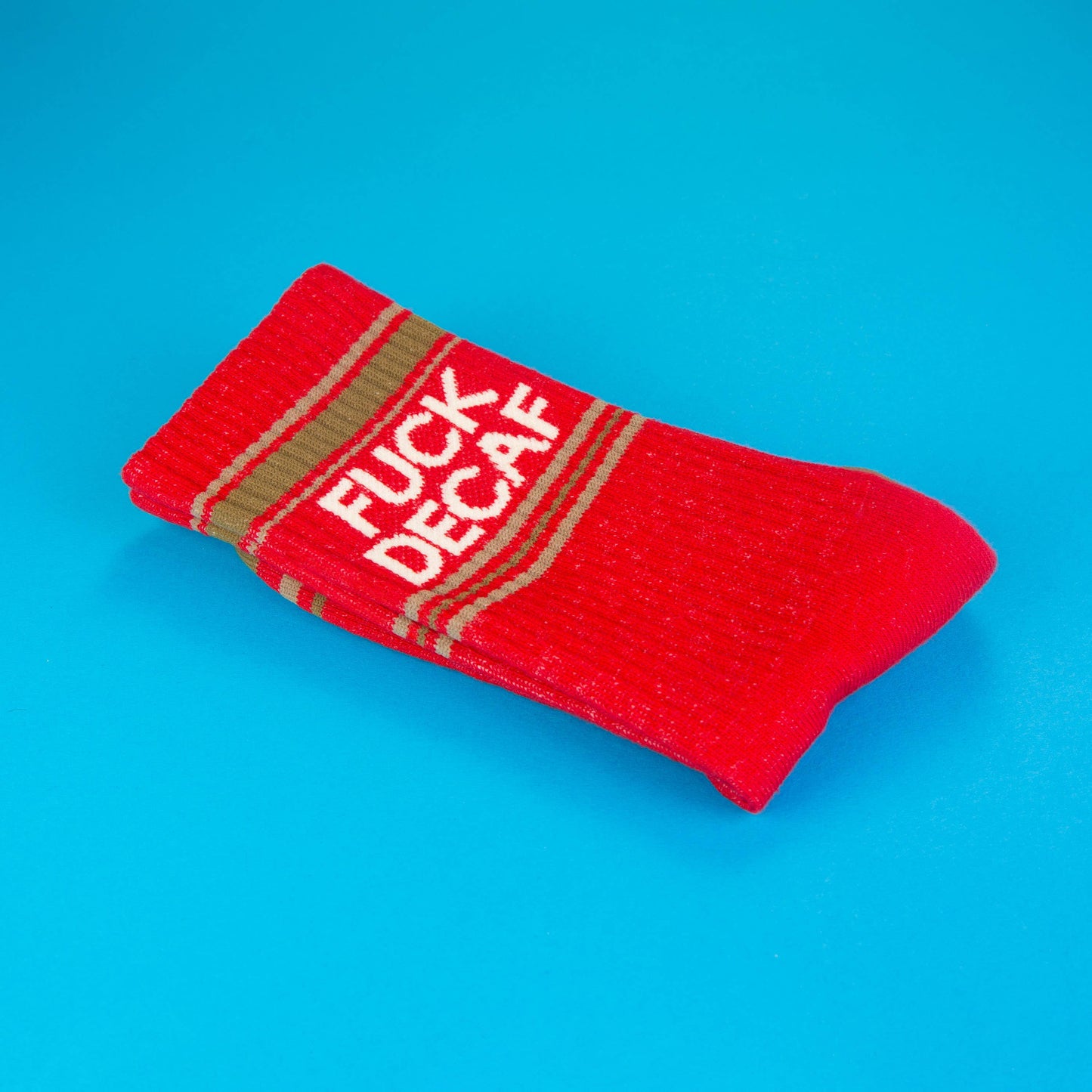 Fuck Decaf Gym Crew Socks