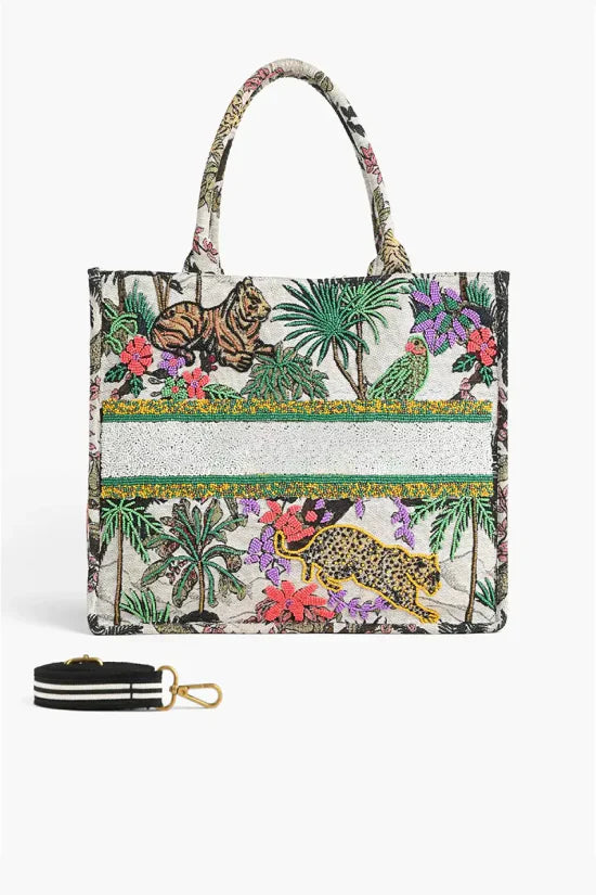 African Safari Embellished Tote