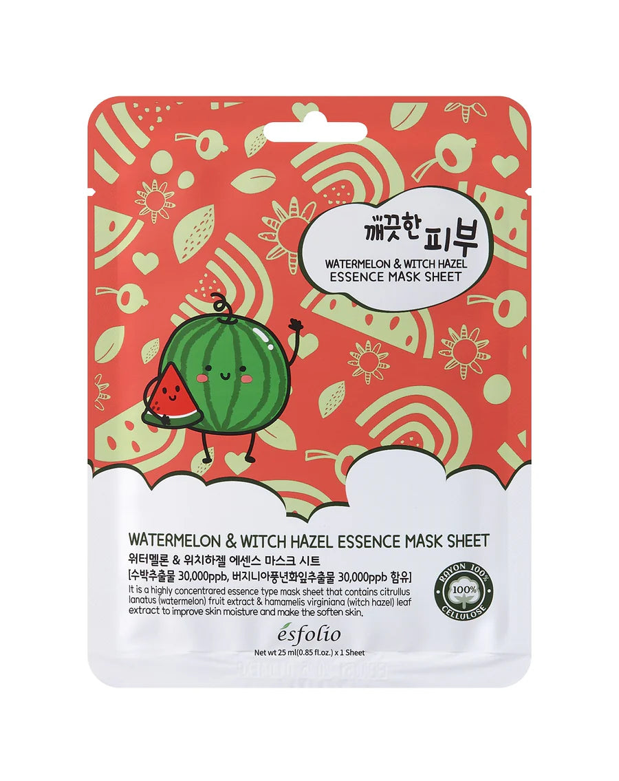 ESFOLIO - WATERMELON & WITCH HAZEL ESSENCE MASK SHEET