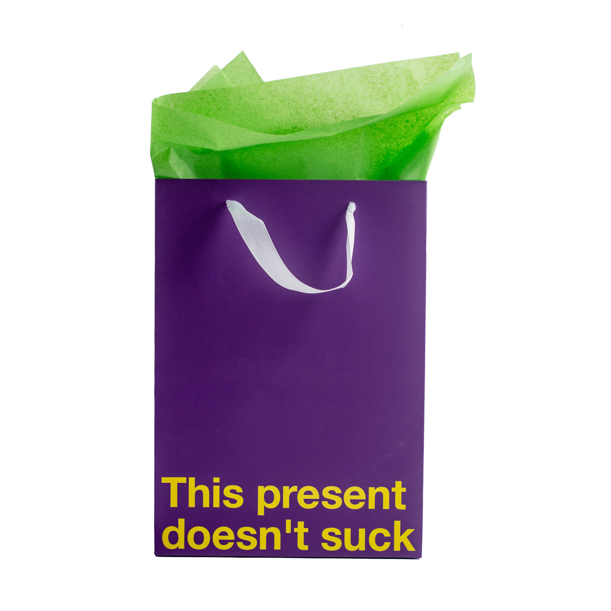 "This Present Doesn't Suck" Purple Gift Bag
