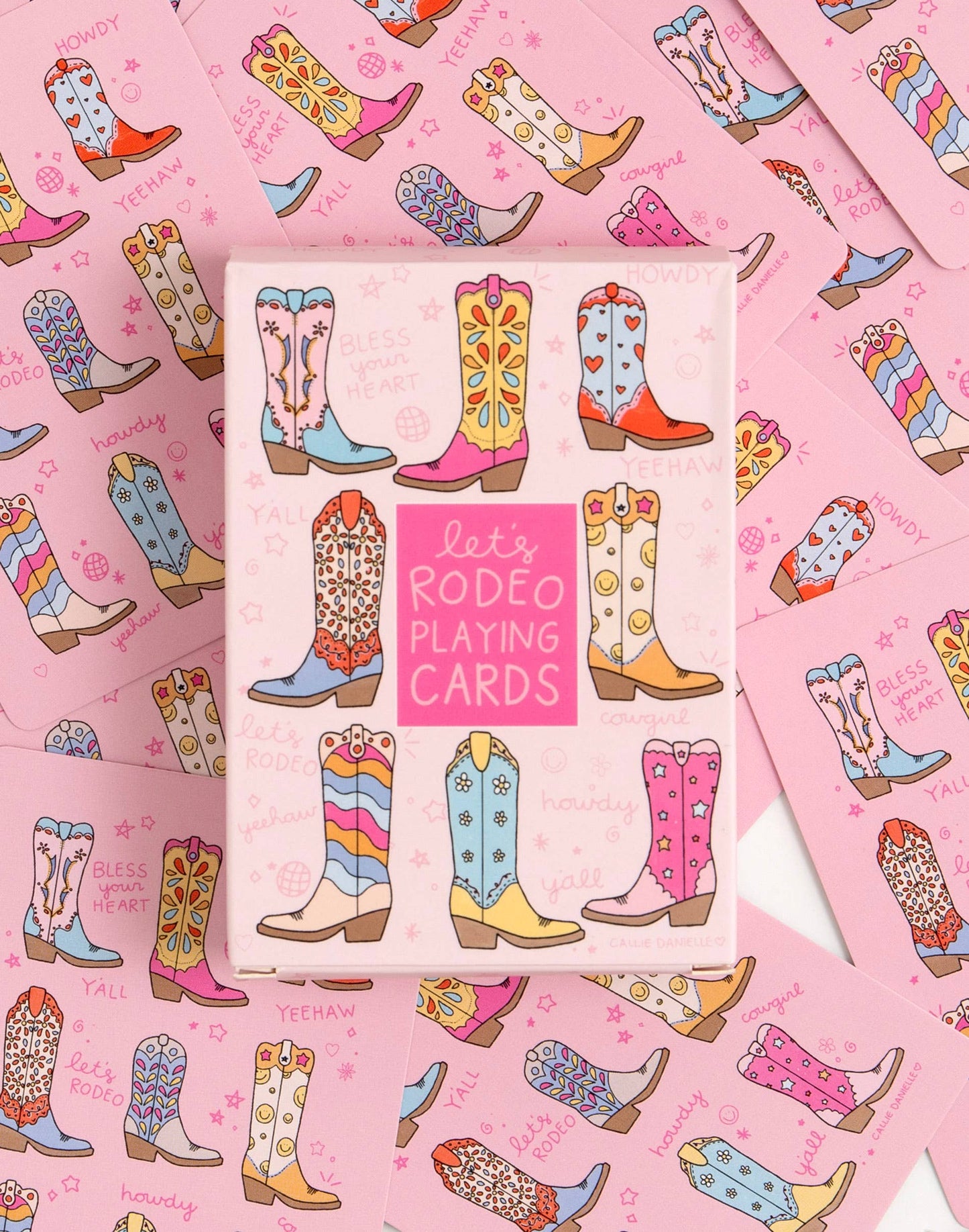 Let's Rodeo Western Cowgirl Boots Deck of Playing Cards