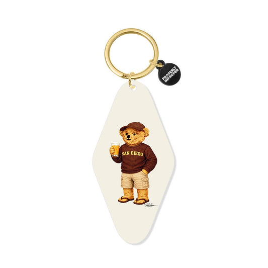 Printed Keychain San Diego Sweatshirt with Beer Bear
