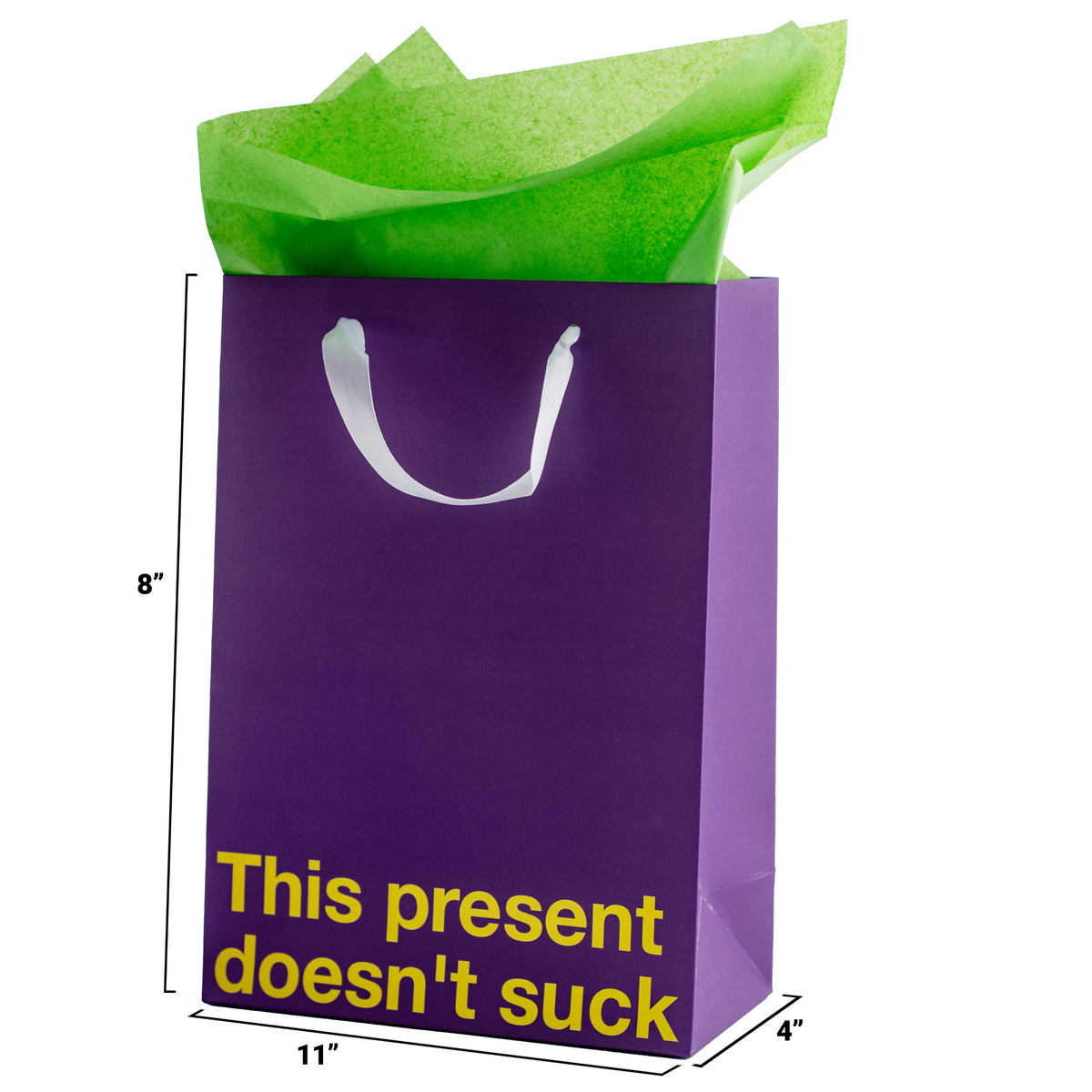 "This Present Doesn't Suck" Purple Gift Bag