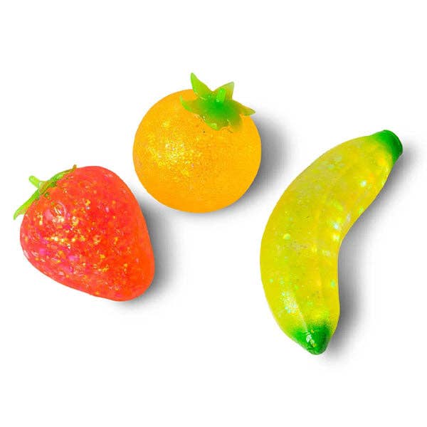 Scrunchems® Sugar Squish Fruits Squishy | 3-Piece Glitter