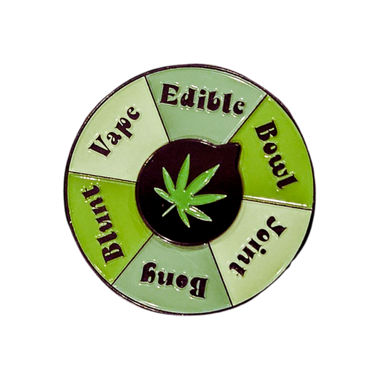 Weed Enamel Pin | 420 Accessory Interactive Spinner Pin