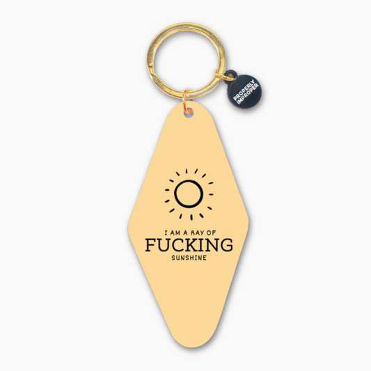 I Am A Ray Of Fucking Sunshine - Printed Keychain
