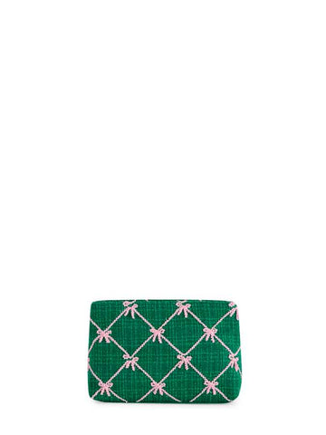 TINSEL BOW ZIP POUCH