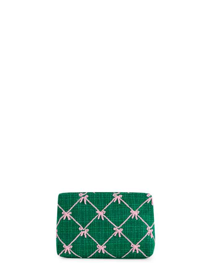 TINSEL BOW ZIP POUCH