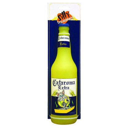 Silly Squeaker Beer Bottle Cataroma, Squeaky Novelty Dog Toy