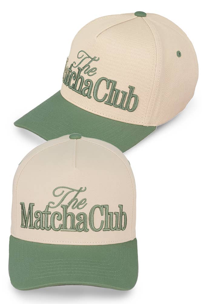 C.C THE MATCHA CLUB Embroidered Trucker Cap