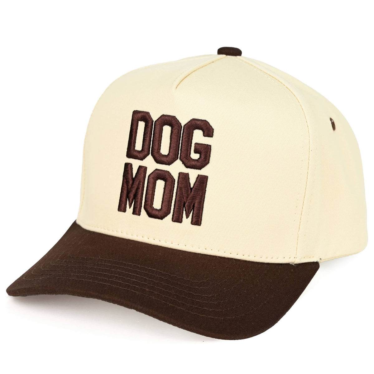 C.C DOG MOM Embroidered Two Tone Trucker Cap